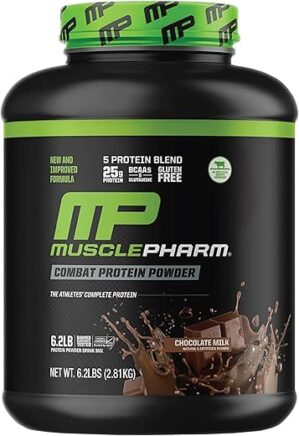 Muscle Pharm Combat Protein Powder, Chocolate Milk Flavor