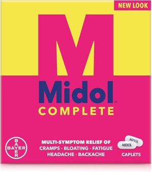 Midol Complete Menstrual Symptoms Relief Caplets, 24 Count