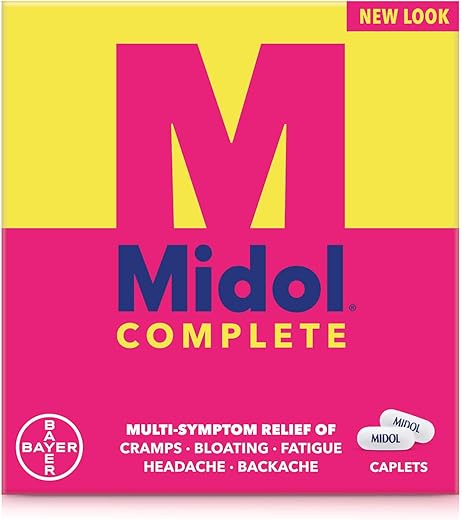 Midol Complete Menstrual Symptoms Relief Caplets, 24 Count