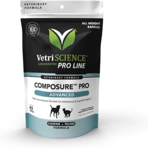 VETRISCIENCE Composure Pro Advanced Calming Chews – 45 Chews