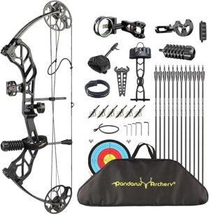 PANDARUS Compound Bow Package, Adjustable 19-70 Lbs, 7524 New