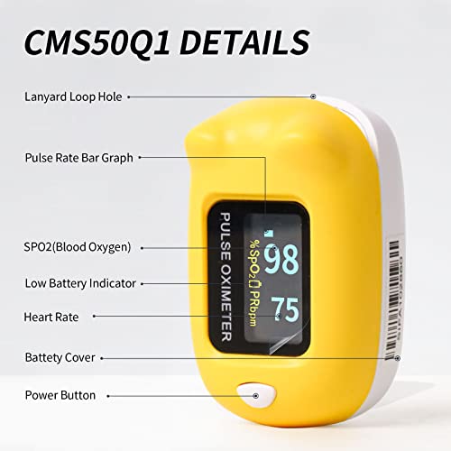 CONTEC Fingertip Pulse Oximeter Oxygen Saturation Monitor - Image 4