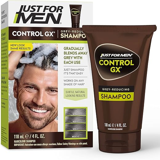 Just for Men Control GX Grey Reducing Shampoo, Gradual Color, 4 Fl Oz