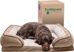 Furhaven Cooling Gel Dog Bed With Bolsters