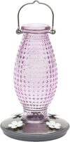 Perky-Pet Cranberry Hobnail Glass Hummingbird Feeder 8131-2