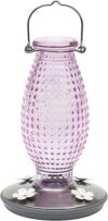 Perky-Pet Cranberry Hobnail Vintage Glass Feeder 8131-2