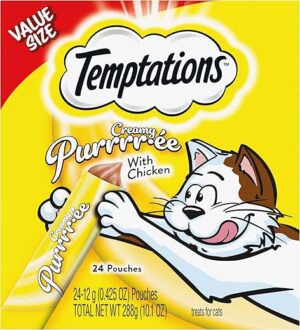 Temptations Creamy Puree With Chicken Cat Treats