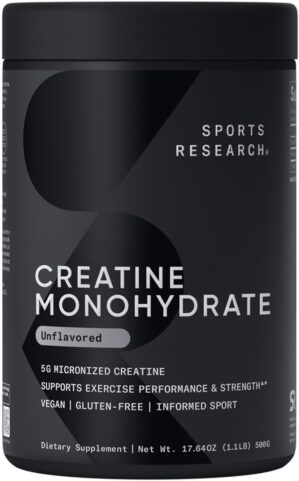 Sports Research Creatine Monohydrate – Gain Muscle, Improve Performance