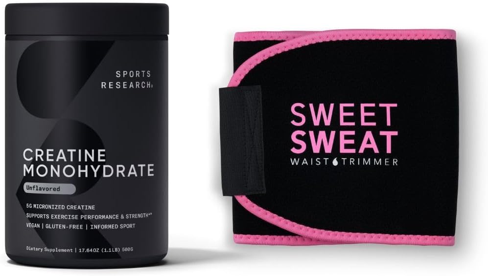 Sports Research Creatine Monohydrate & Waist Trimmer - Large