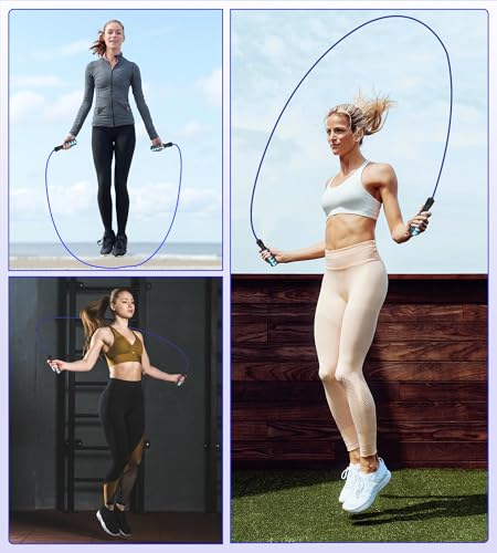 Crhoeiq Weighted Adjustable Fitness Jump Rope - Image 3