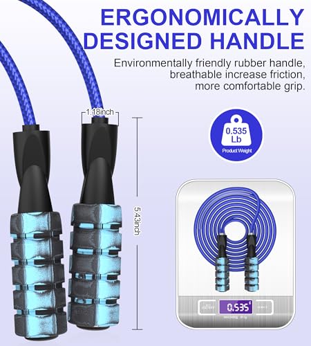 Crhoeiq Weighted Adjustable Fitness Jump Rope - Image 2