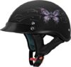 VCAN Cruiser Intricate Butterfly Half Helmet
