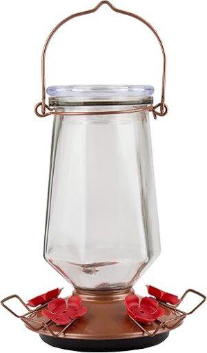 Perky-Pet Crystal Top-Fill Glass Hummingbird Feeder 9109-1SR