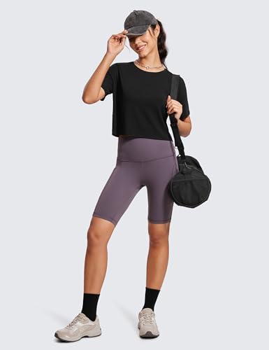 CRZ YOGA Open Back Short Sleeve Crop Top - Image 3