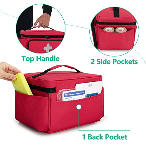 CURMIO Small Medicine Storage Bag, First Aid Organizer - Image 4
