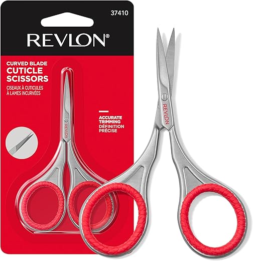 REVLON Curved Blade Cuticle Scissors, Stainless Steel