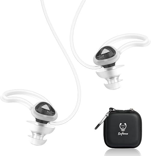 softvox Custom-Fit Swimming Earplugs With Lanyard