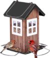 Kingsyard Cute Bird House Feeders, Hanging Metal