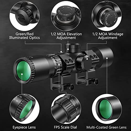 CVLIFE Crossbow Scope 1.5-5x32 With Illuminated Reticle - Image 2