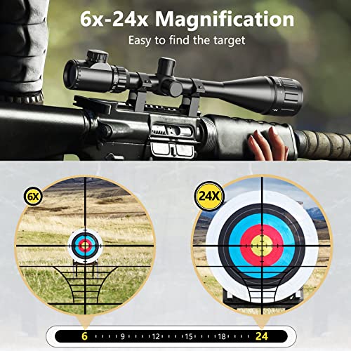 CVLIFE Rifle Scope 6-24x50 AO Illuminated - Image 4