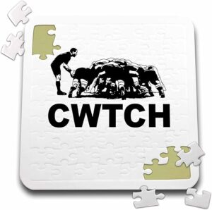 3dRose Cwtch Welsh Rugby Humour Puzzles (pzl-384926-2)