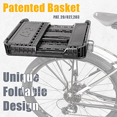 CyclingDeal Foldable Rear Bike Basket - Patented Design - Image 2