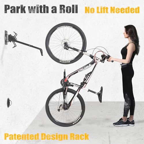 CyclingDeal Swivel Bike Wall Mount Rack - Vertical - Image 2