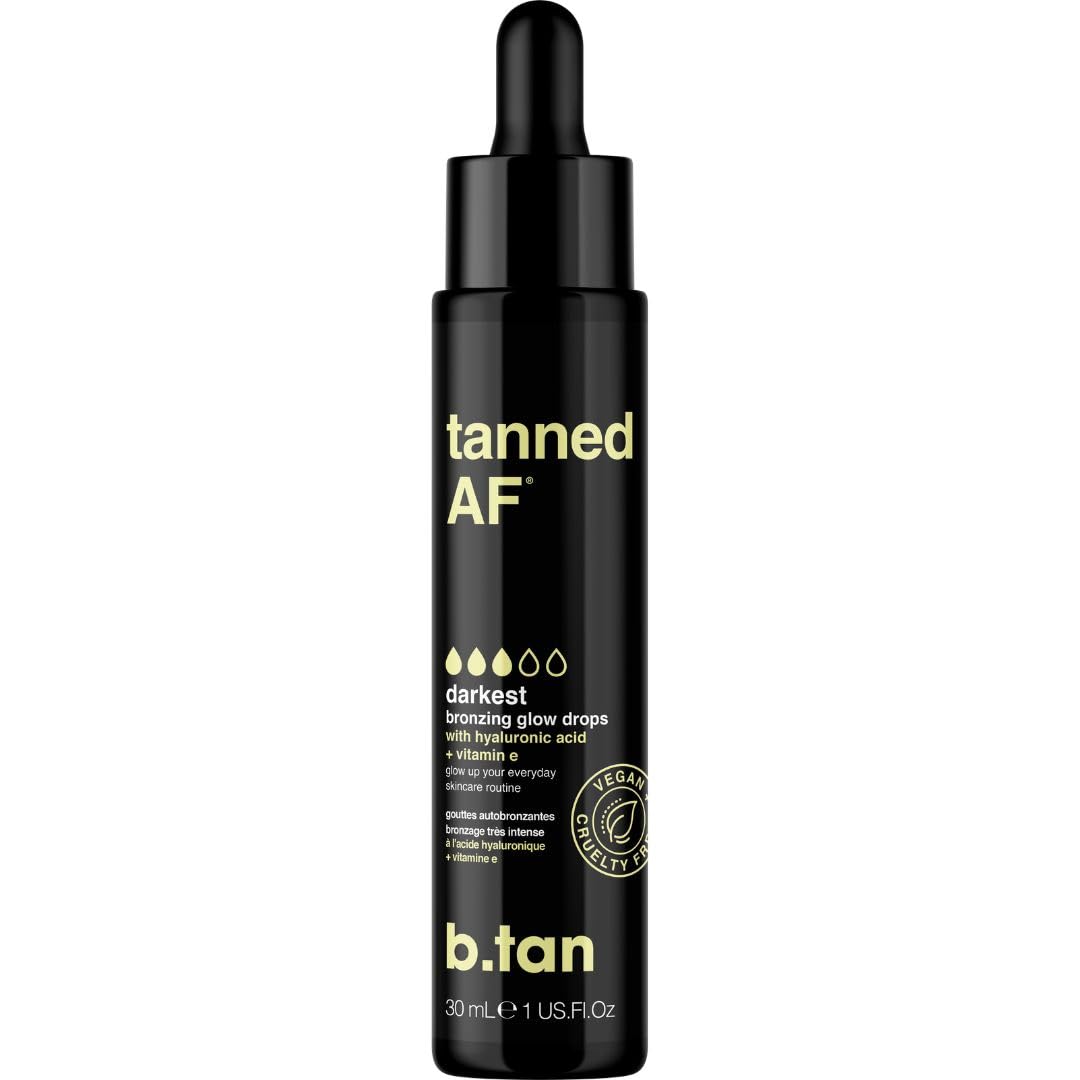 B.TAN Darkest Self Tan Drops, Vegan, 1.0 Fl Oz