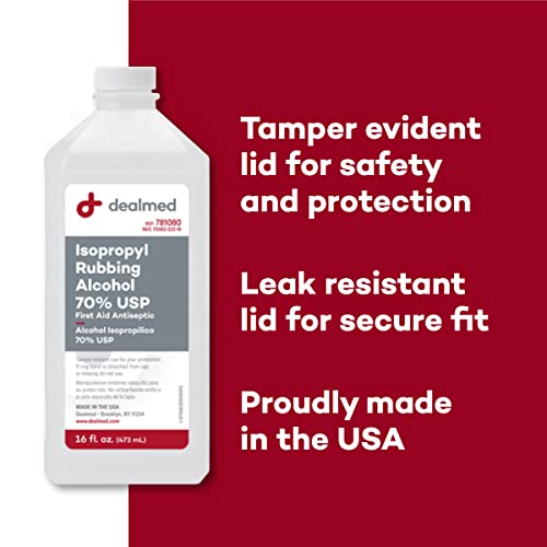 Dealmed Isopropyl Rubbing Alcohol 70% USP, 16 fl. oz - Image 4