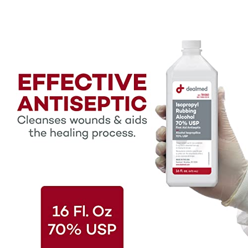 Dealmed Isopropyl Rubbing Alcohol 70% USP, 16 fl. oz - Image 2