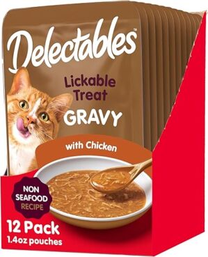 Hartz Delectables Gravy Chicken Cat Treat, 12 Pack