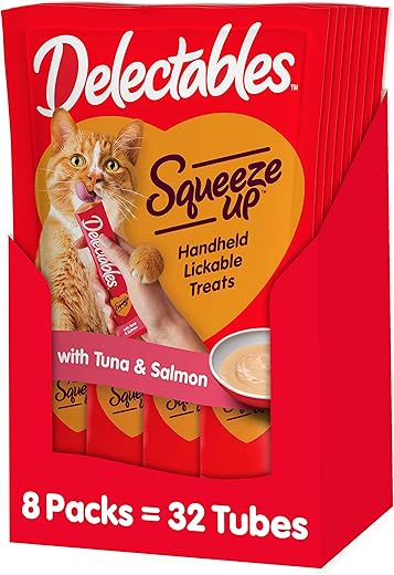 Hartz Delectables Squeeze Up Cat Treats, Tuna & Salmon