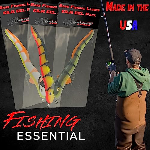 Delong Lures 8" Jerk KILR EEL Fishing Lures - Image 3