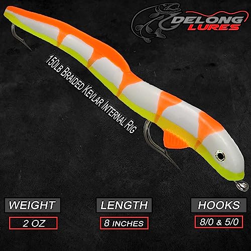 Delong Lures 8" Jerk KILR EEL Fishing Lures - Image 5