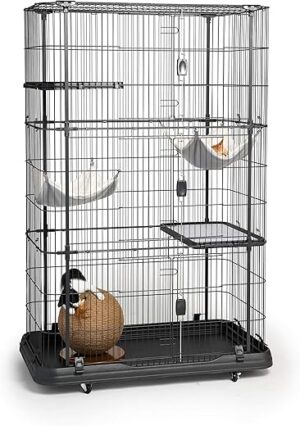 PH Prevue Hendryx Deluxe Cat Home, Black