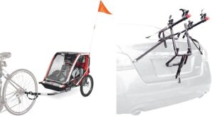 Allen Deluxe Child Trailer & 2-Bike Rack, 102DN-R