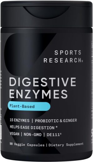 Sports Research Digestive Enzymes With Probiotics & Ginger