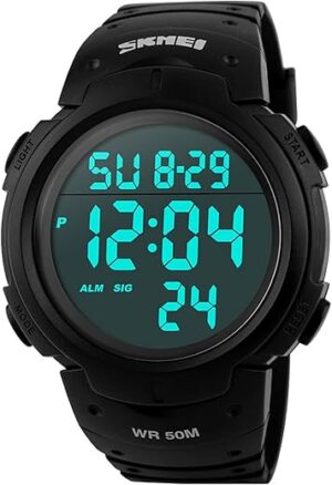 PASOY Digital Watch Big Dial LED Waterproof