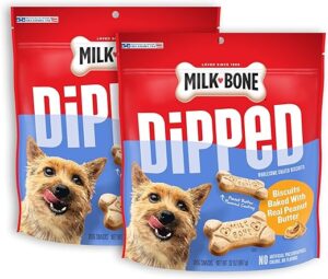 Milk-Bone Dipped Dog Treat Biscuits, Peanut Butter