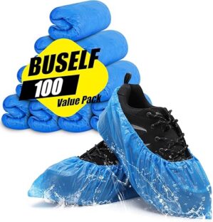 Buself Disposable Non Slip Shoe Covers – 100 Pack