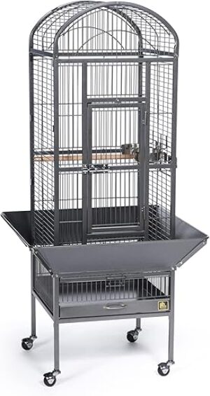Prevue Pet Products Dometop Bird Cage, Small, Black Hammertone 34511