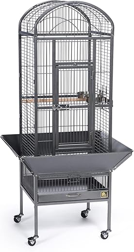 Prevue Pet Products Dometop Bird Cage, Small, Black Hammertone 34511