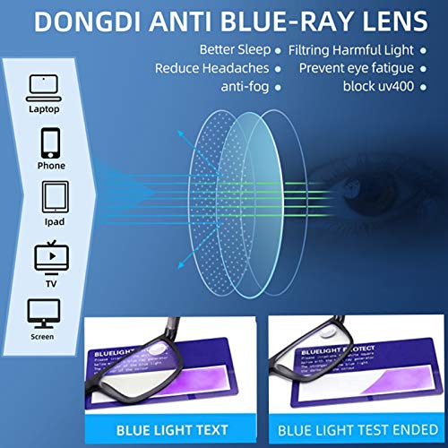 DONGDI Blue Light Blocking Glasses 4 Pack +1.00 - Image 4
