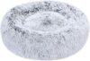 Amazon Basics Donut Pet Bolster Faux Fur Bed, Grey