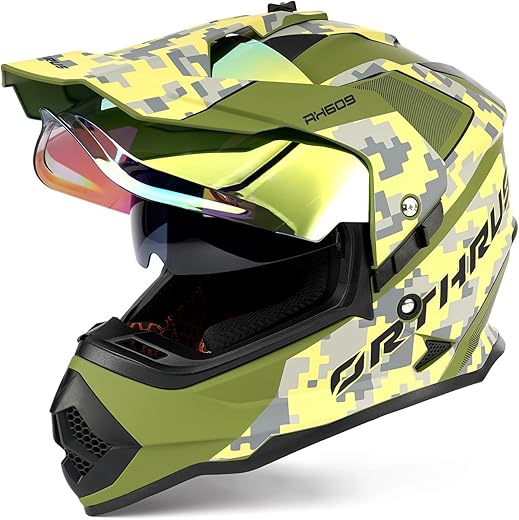 Orthrus DOT Certified Multicam Adventure Motorcycle Helmet