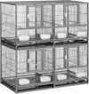 Yaheetech Double Story Breeder Bird Cage, Black