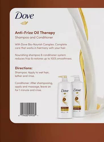 Dove Anti Frizz Oil Therapy Shampoo & Conditioner - Image 2