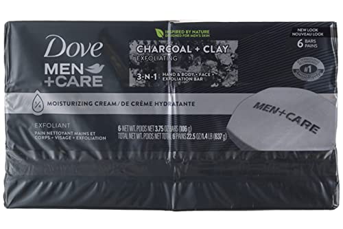 Dove Men Bar Soap Charcoal + Clay, 4 Ounce - Image 4