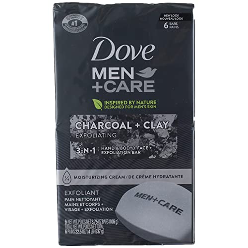Dove Men Bar Soap Charcoal + Clay, 4 Ounce - Image 2
