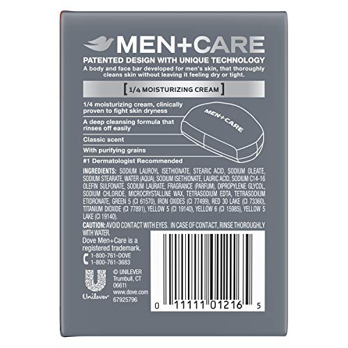 DOVE MEN + CARE Men's Bar Soap Deep Clean 2 Bars - Image 3
